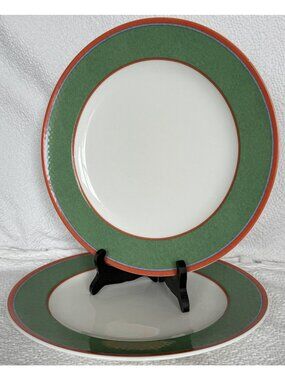 Villeroy And Boch 2 Tipo VIVA Green Dinner Plates 10 Inch 2003 To 2005